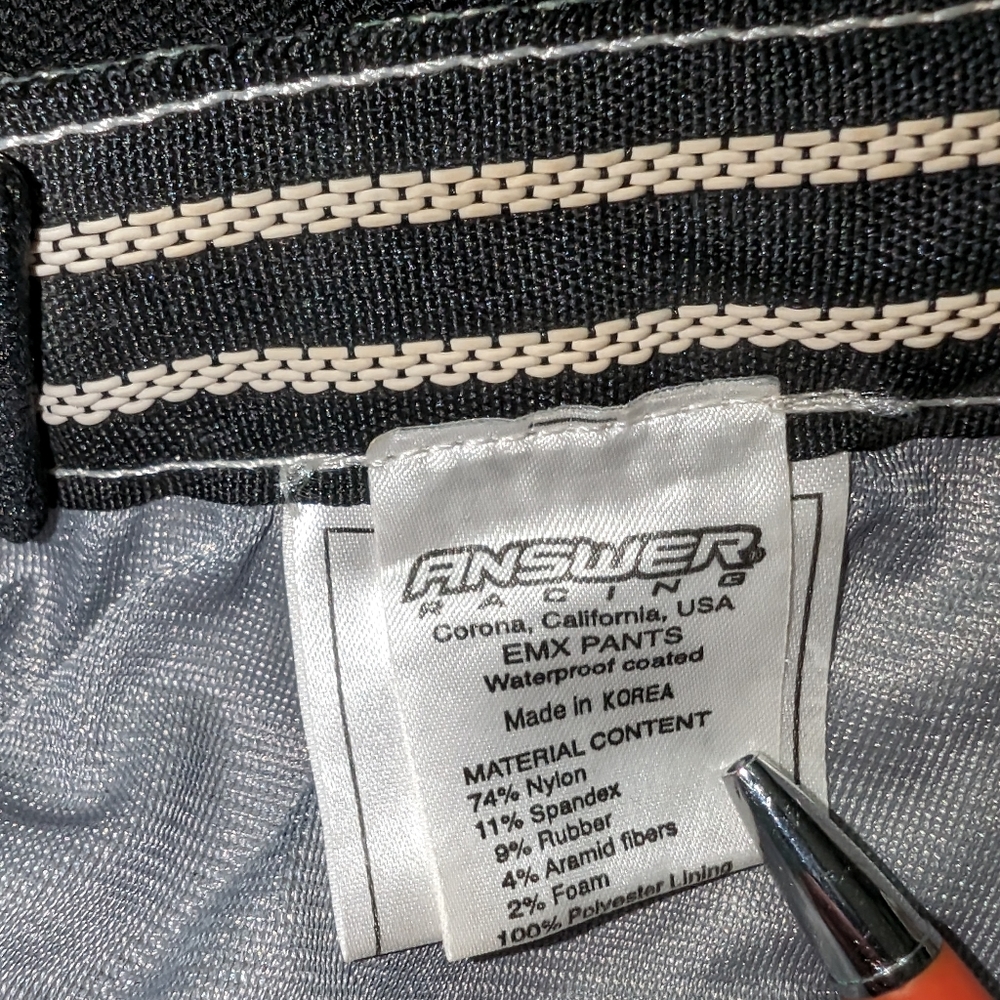 Answer Motocross Pants Size 28 - Picture 6 of 7